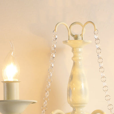 Applique Murale Traditionnelle en Fer Cristal Français 1/2 Lumière pour Chambre 