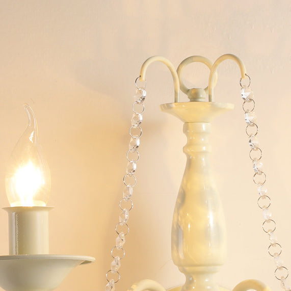 Applique Murale Traditionnelle en Fer Cristal Français 1/2 Lumière pour Chambre 