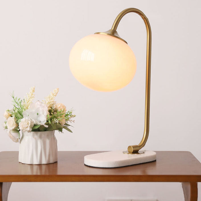Lámpara de Mesa de Esfera de Vidrio Nostálgica Minimalista Nórdica de 1 Luz 