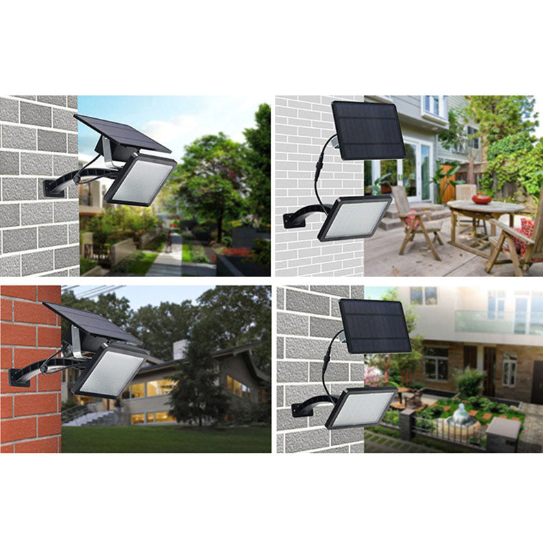 Lampe murale LED carrée en plastique solaire minimaliste moderne pour jardin 