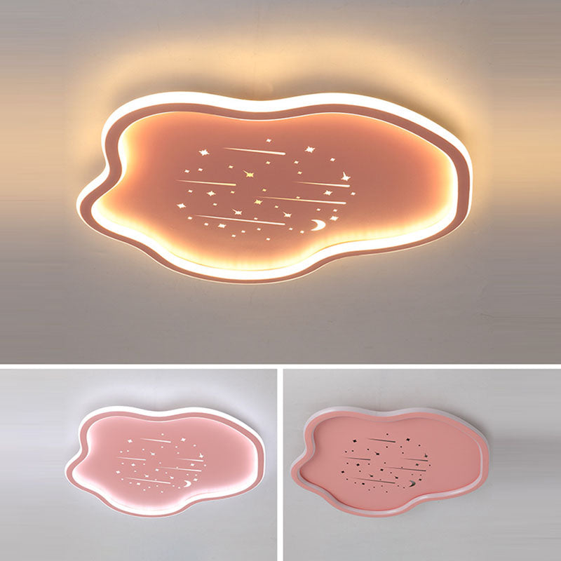 Plafonnier LED en silicone avec nuage créatif contemporain pour chambre d&