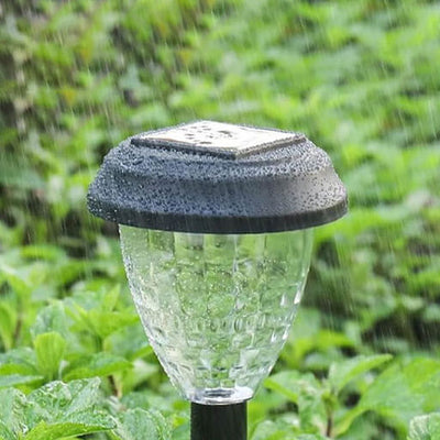 Solar Waterproof Cone Plastic Ground Insert LED Outdoor Landscape Light