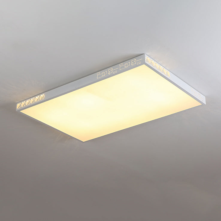 Zeitgenössische skandinavische quadratische Eisen-Acryl-LED-Unterputzdecke für Wohnzimmer