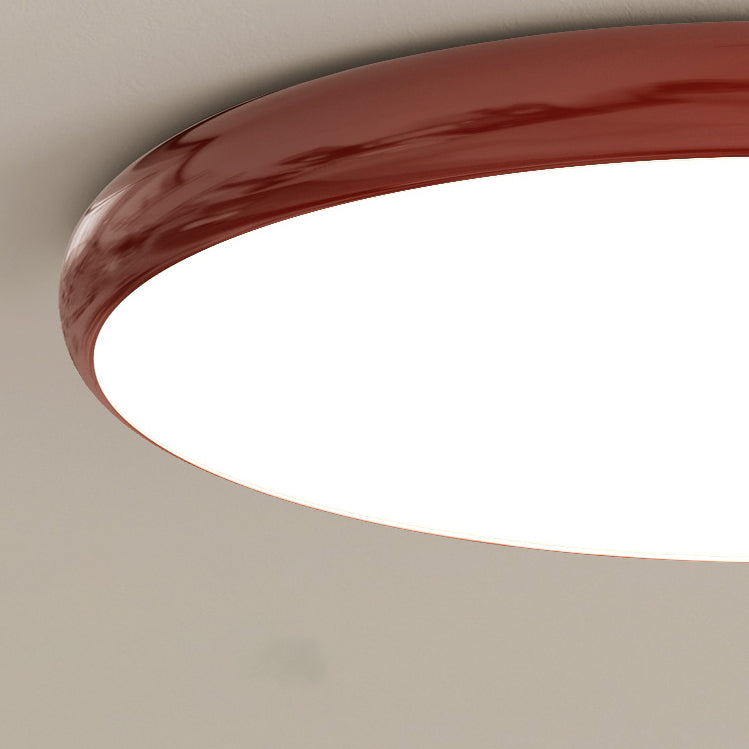 Plafonnier LED moderne minimaliste en acrylique rond avec abat-jour pour chambre 