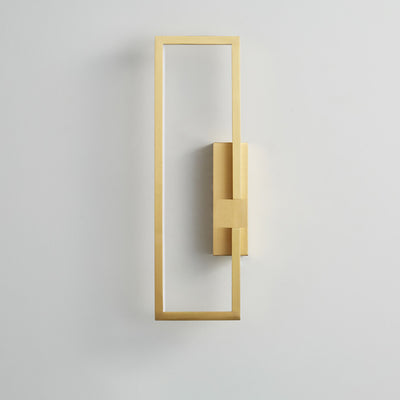 Moderne Mid-Century Wandleuchte aus Kupfer im rechteckigen geometrischen Design mit LED für das Bett 
