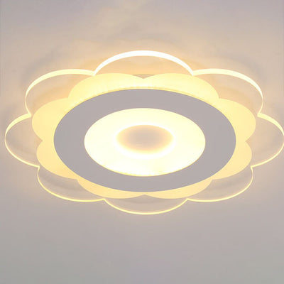 ضوء سقف LED مثبت بتصميم حديدي أكريليكي حديث بأزهار بسيطة 