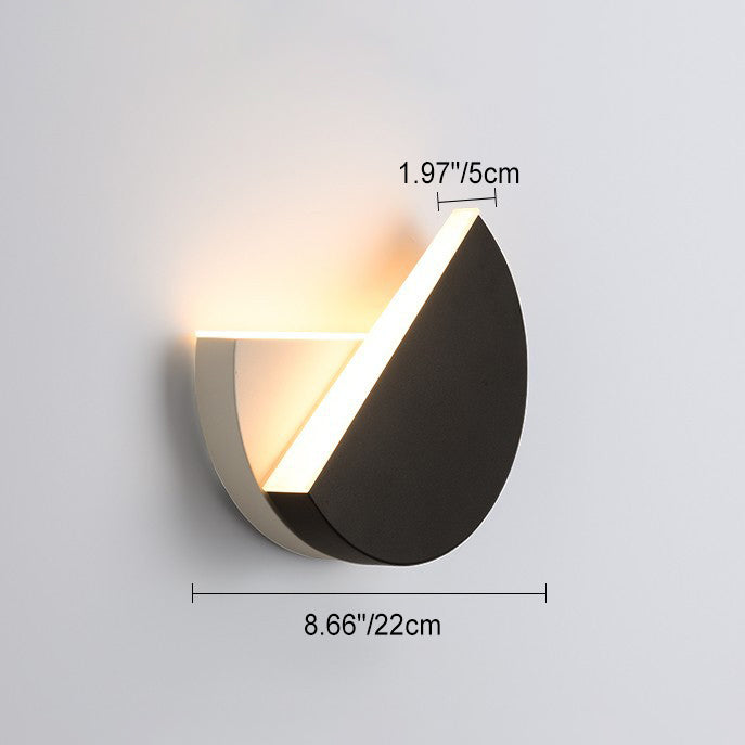 Applique murale LED en fer acrylique rond rotatif minimaliste moderne pour salon 