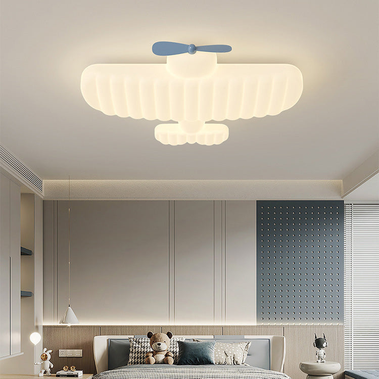 Zeitgenössische kreative Kinder Flugzeug Eisen PET LED Unterputz Deckenleuchte für Schlafzimmer 