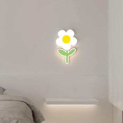 Moderne minimalistische Eisen-Sonnenblume Acryl LED-Wandleuchte 