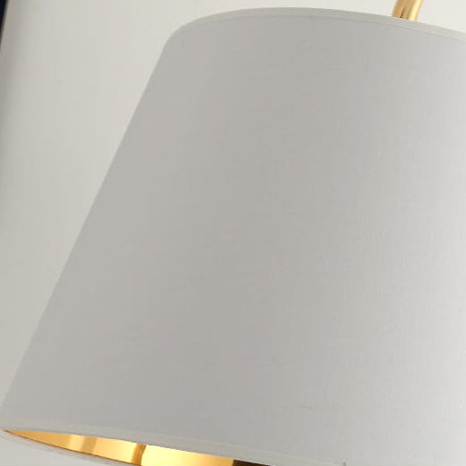 Nordic Modern Einfarbig Stoffschirm Marmor 1-Licht Stehende Stehlampe 