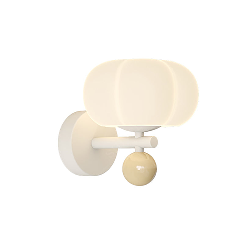 Moderne minimalistische Kürbis Orb PVC Eisen LED Wandleuchte Lampe für Schlafzimmer 