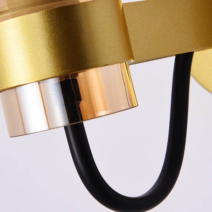 Moderne skandinavische 1-flammige Wandleuchte aus Eisen und Glas im Becher-Design für den Flur 