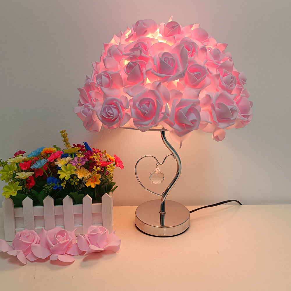 Lampe de Table Décorative à 1 Lumière Rose Romantique Européenne 