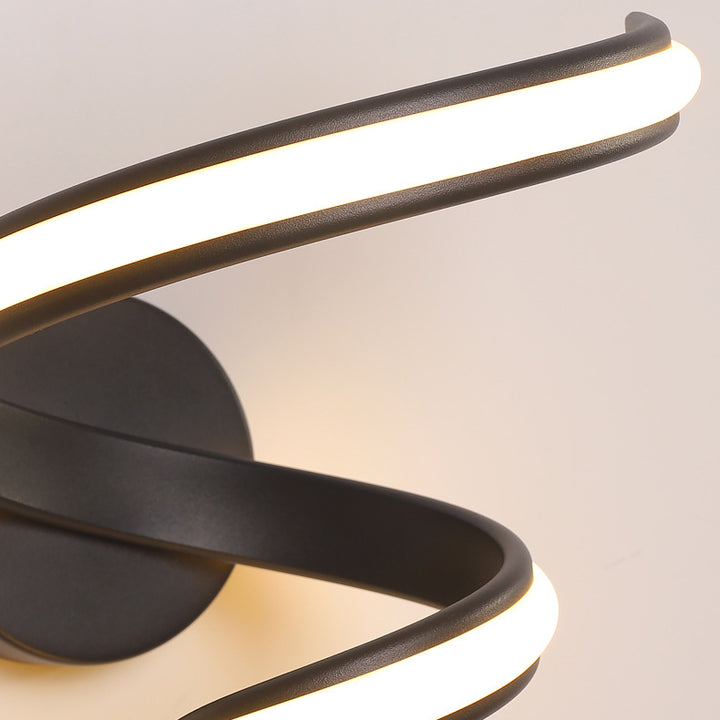 Zeitgenössische kreative Spirale Eisen Aluminium Silikon LED Wandleuchte Lampe für Wohnzimmer 