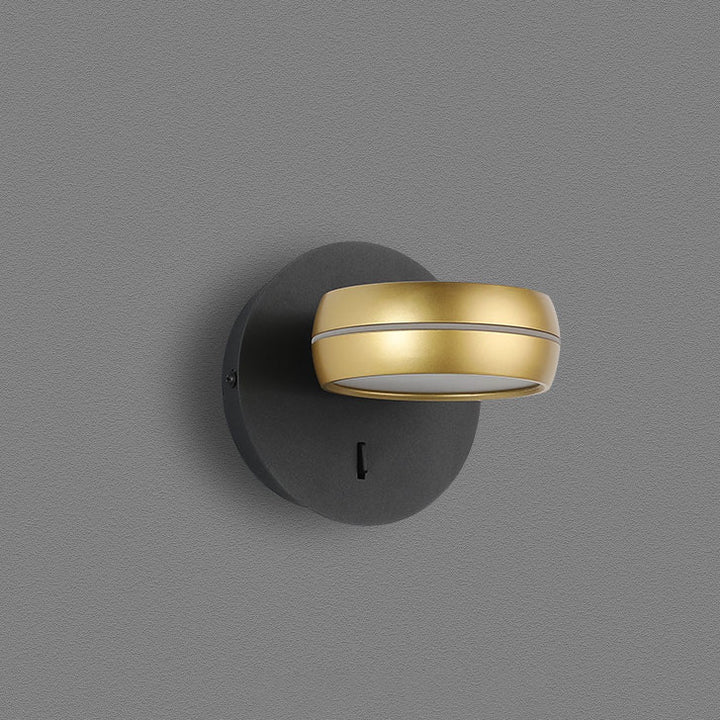 Lampe Applique Murale LED en Aluminium Fer PS Rectangle Rond Minimaliste Moderne pour Chambre 