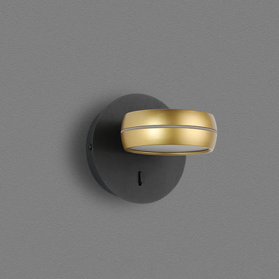 Lámpara Aplique de Pared LED PS de Aluminio y Hierro Rectangular Redonda Minimalista Moderna para Dormitorio 