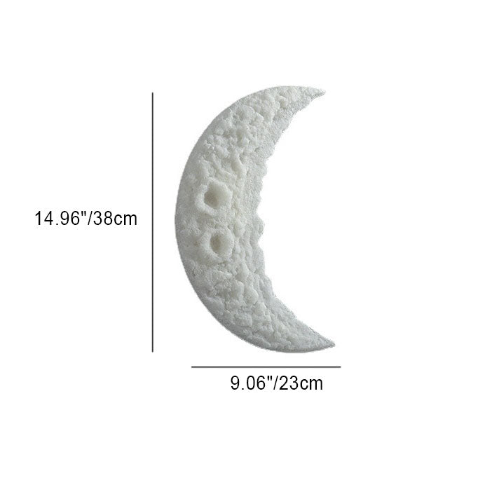 Zeitgenössische kreative Mond Carving Harz LED Wandleuchte Lampe für Wohnzimmer 
