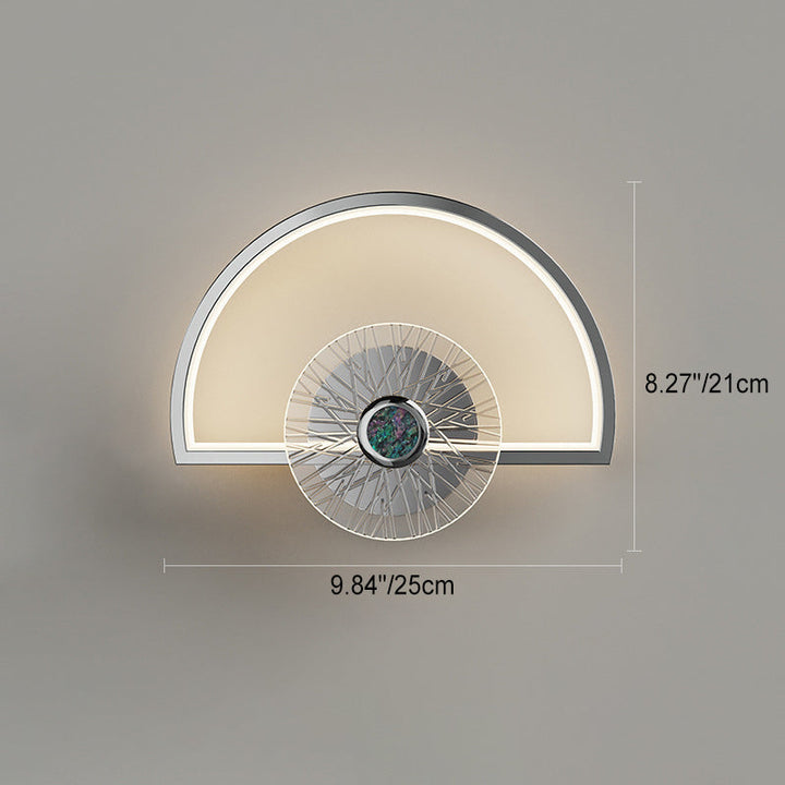 Applique Murale LED en Acrylique Géométrique Créatif Contemporain Demi-cercle pour Chambre 