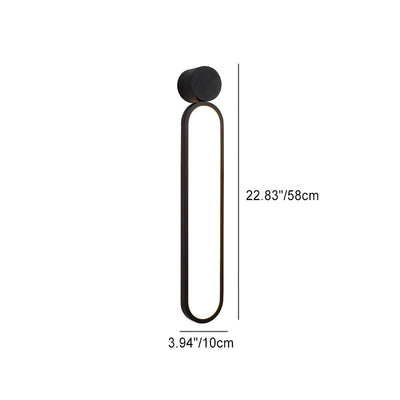 Moderne minimalistische runde lange Acryl Eisen LED Wandleuchte Lampe für Wohnzimmer 