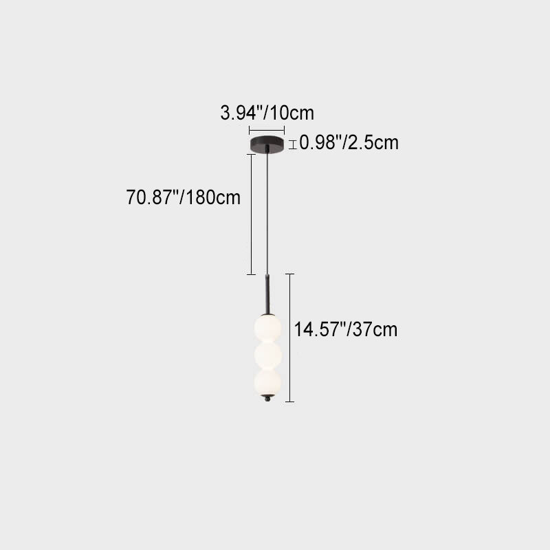 Nordic Creative Brass Spherical Glass Long Strip LED Pendelleuchte 