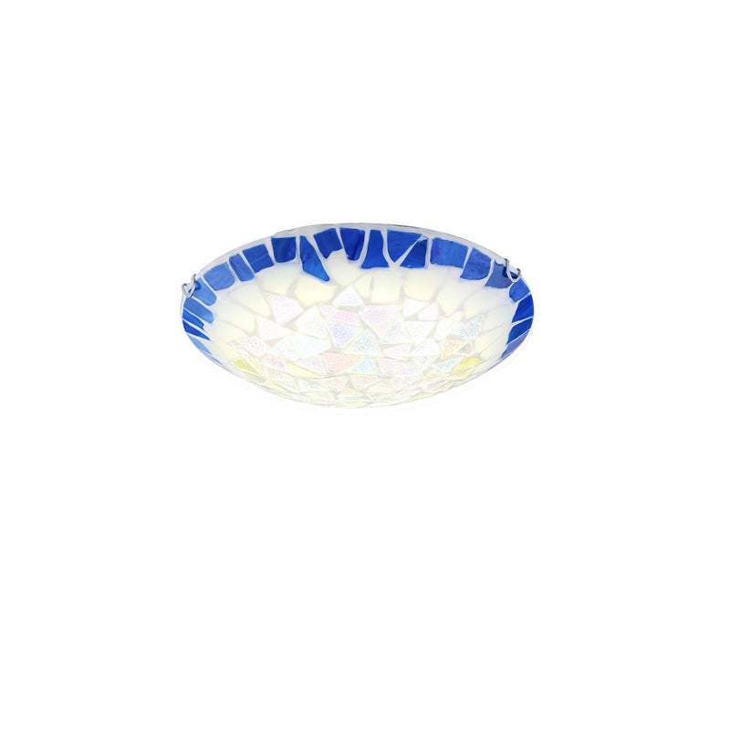 Diseño de concha mediterránea creativa vintage cúpula 2/3/4 luces empotradas para techo 