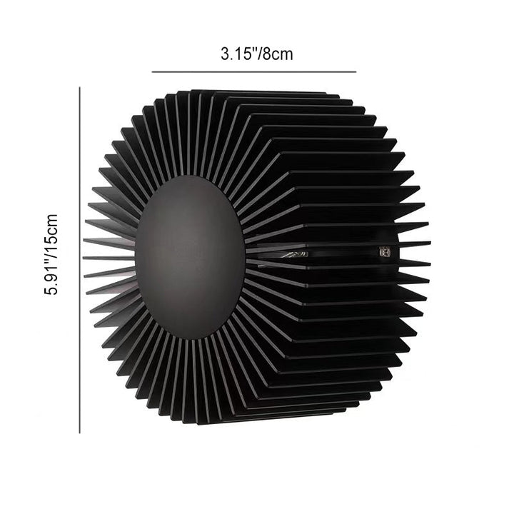 Applique murale LED design tournesol rond en aluminium minimaliste moderne pour salon 