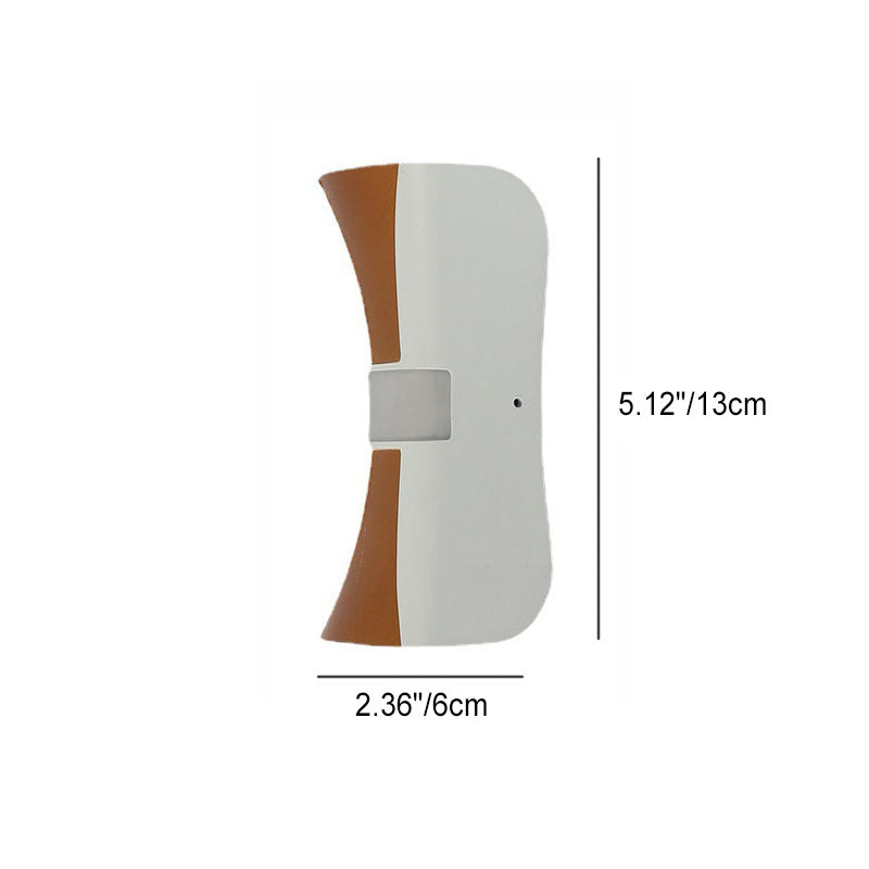 Modern Minimalist Rolled Edges Column Aluminum Waterproof LED Wall Sconce Lamp For Outdoor
