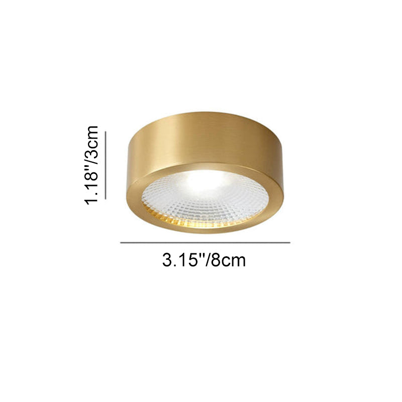 Moderne luxuriöse runde Kupfer-Ultraflach-LED-Deckenleuchte für den Flur 
