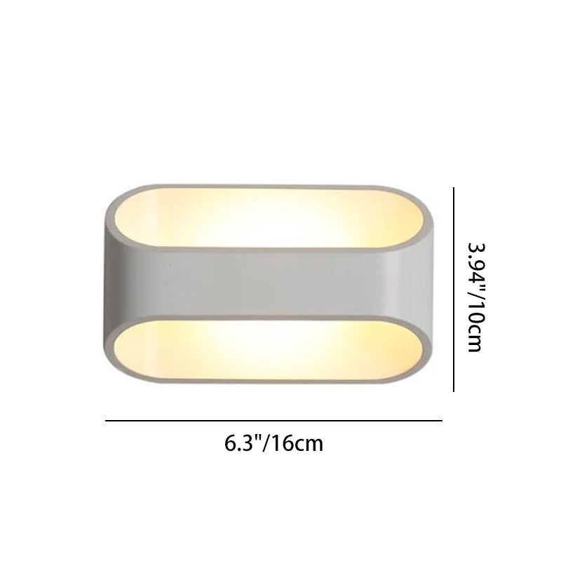 北欧シンプルな長方形デザインのLEDウォールランプ 