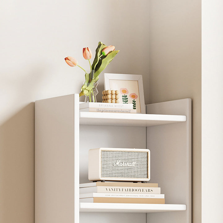 Moderne minimalistische rechteckige Bücherregale aus mitteldichter Faserplatte mit 3/4/5 Ebenen für das Wohnzimmer 