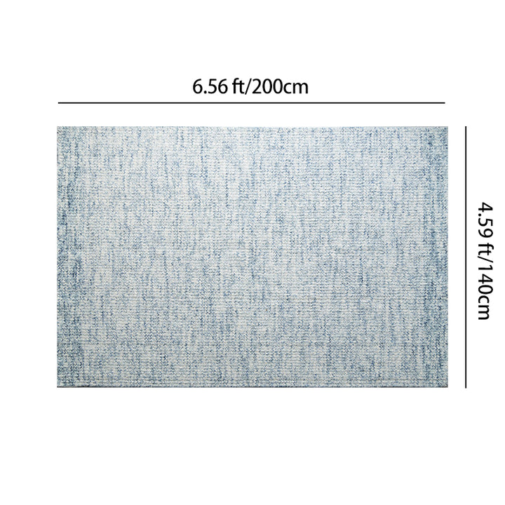 Contemporary Nordic Premium Handwoven Wool Blend Rectangular Area Rug For Living Room