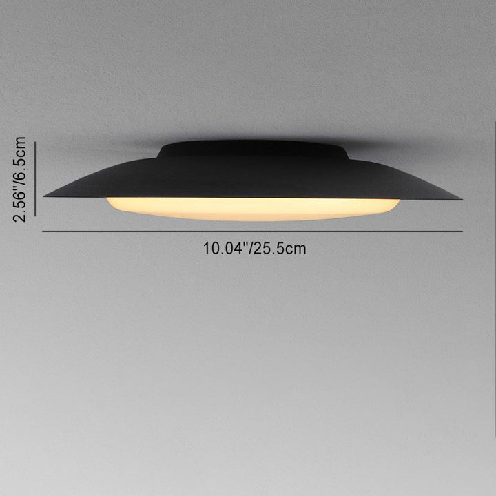 Plafonnier semi-encastré LED en aluminium acrylique cuivre rond contemporain scandinave pour salon 