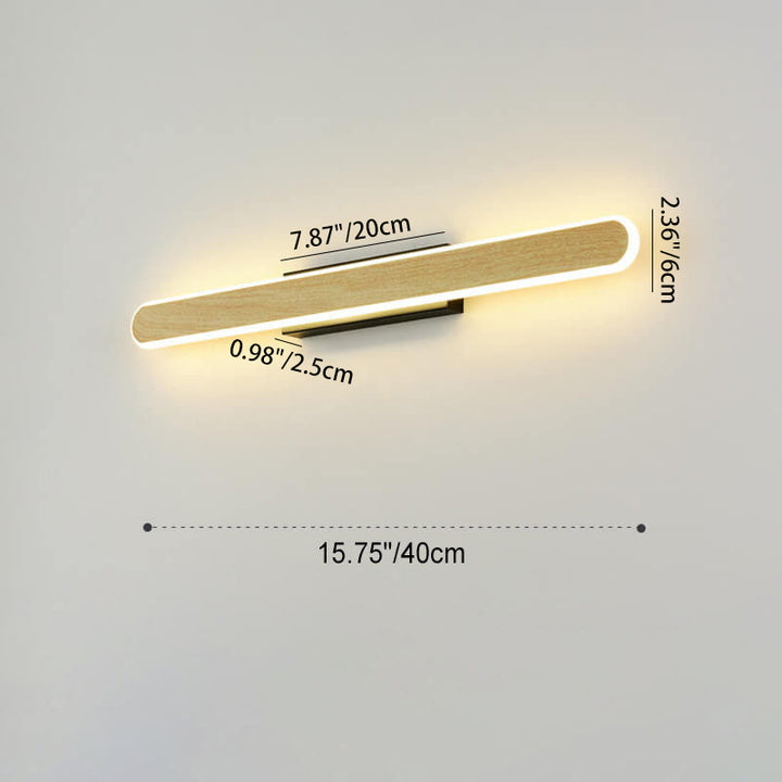 Lámpara de pared de tocador LED de madera minimalista moderna escandinava 