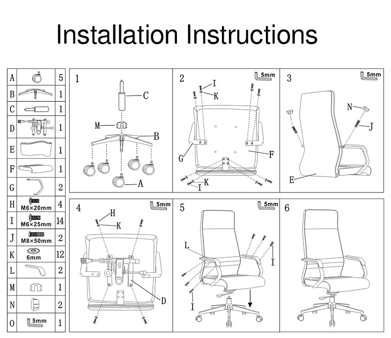 Modern Luxury Ergonomic Office Chair - Leather Executive Desk Chair Plywood &amp; Metal Frame High-Density Foam With Wheels, Swivel, Adjustable Height &amp; Reclining Function