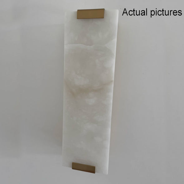 Diseño de Tira de Mármol de Cobre de Lujo Luz Nórdica Aplique de Pared de 3 Luces 