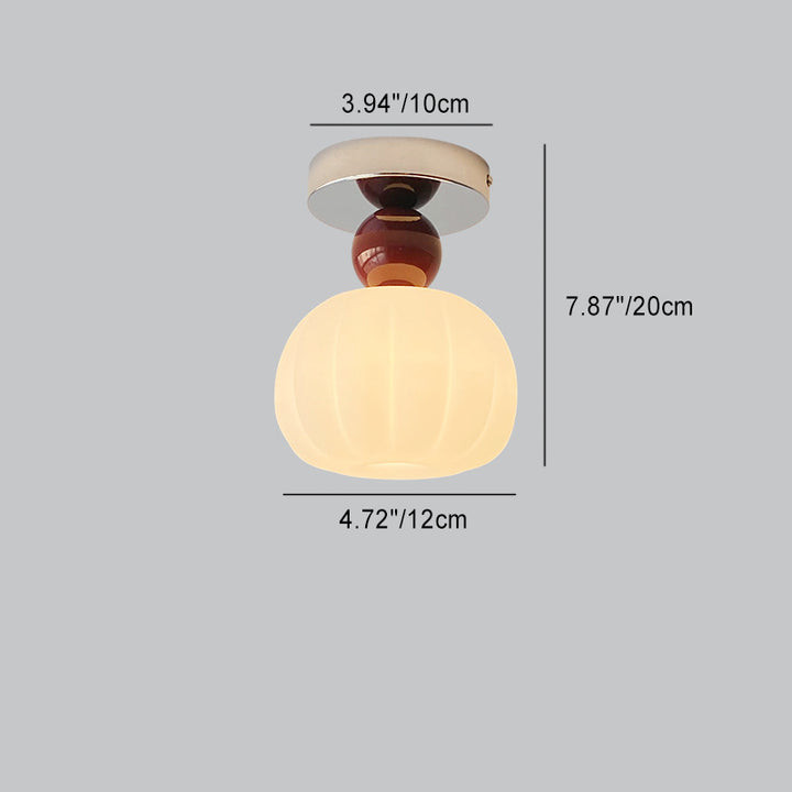 Zeitgenössische kreative Blume Eisen Acryl 1-Licht Semi-Flush Mount Deckenleuchte für Flur 