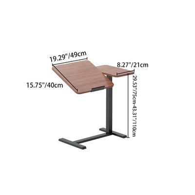 Modern Minimalist Rectangular Particle Board Carbon Steel Side Table 1-Tier For Living Room