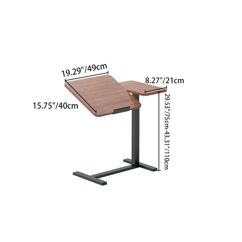 Modern Minimalist Rectangular Particle Board Carbon Steel Side Table 1-Tier For Living Room