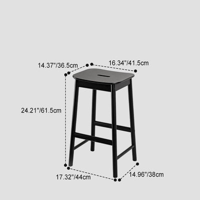 Repose-pieds rectangulaire en bouleau minimaliste moderne pour tabouret de bar pour salle à manger 