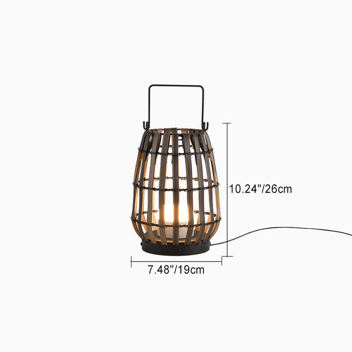 Iluminación de paisaje LED de hierro de imitación de ratán impermeable solar cilíndrica creativa contemporánea para jardín 