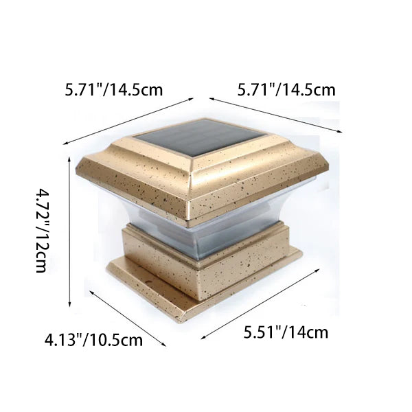 Luz solar moderna y minimalista de plástico para remate de columna, con control inteligente de luz, decorativa para vallas y paisajismo exterior 