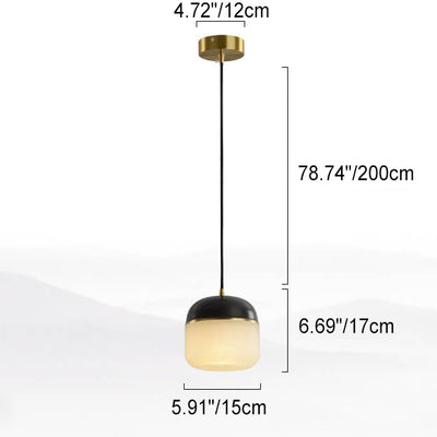 New Chinese Modern Round Lucite Copper 1/3 Light Chandelier