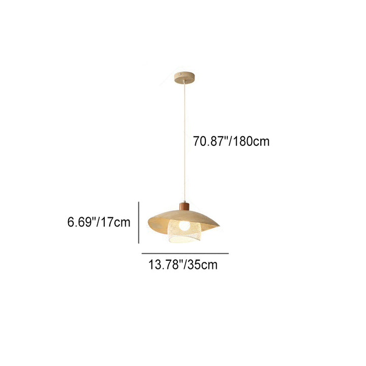 Contemporary Nordic Dome Iron Mesh Shade 1-Light Pendant Light For Living Room