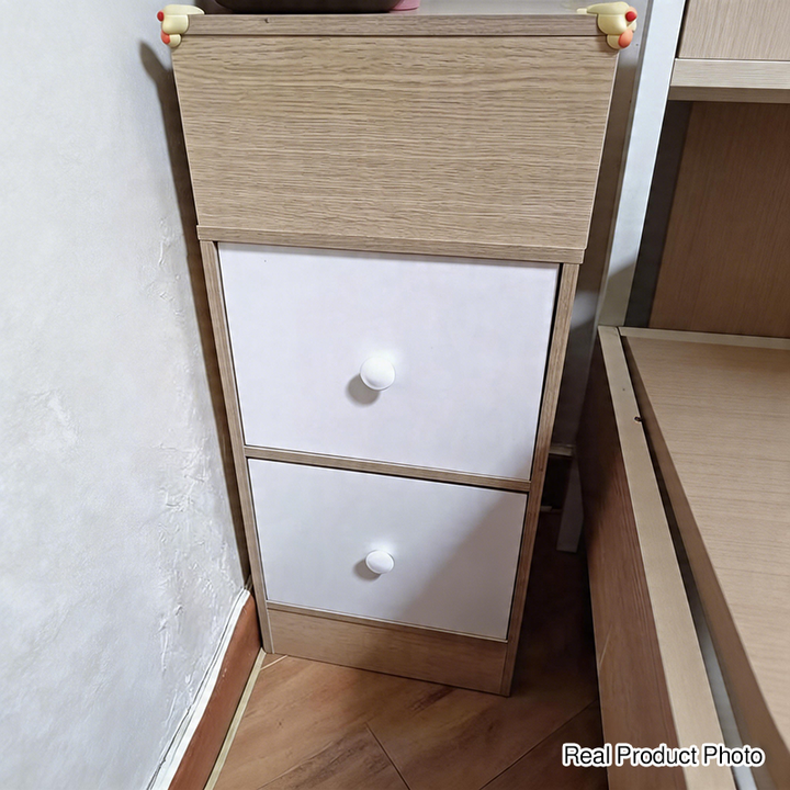 Moderner minimalistischer rechteckiger Nachttisch aus mitteldichter Faserplatte mit 1 Schublade für das Schlafzimmer 