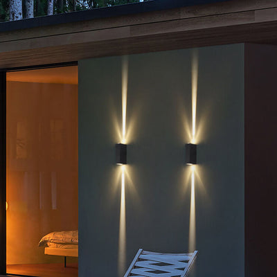 Moderne Aluminium-Linse im Freien wasserdichte Patio-doppelköpfige LED-Wandleuchte-Lampe 