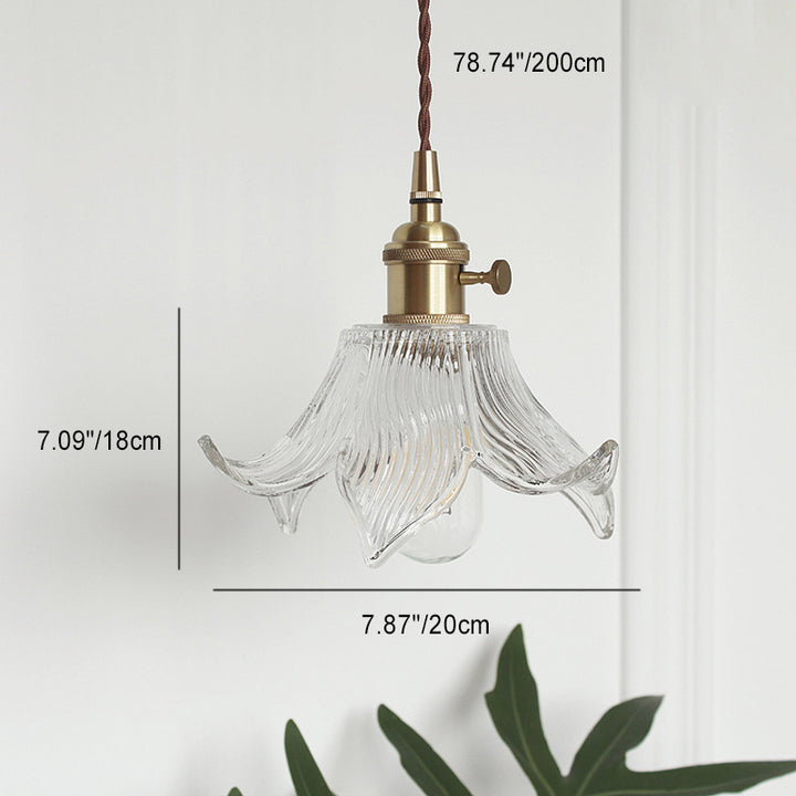 Lustre suspendu en laiton et verre créatif contemporain à une lumière pour salon 