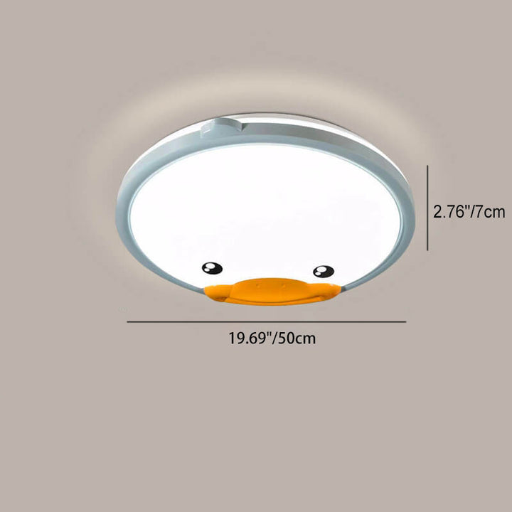 Creativo Adorable Pato Totoro Acrílico Redondo LED Niños Luz de Techo Empotrada 