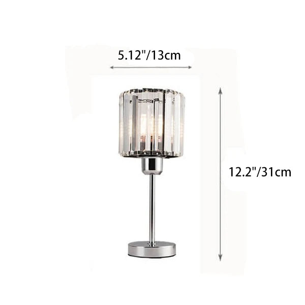 Moderner minimalistischer Glassäulen-Schirm 1-Licht Tischlampe 