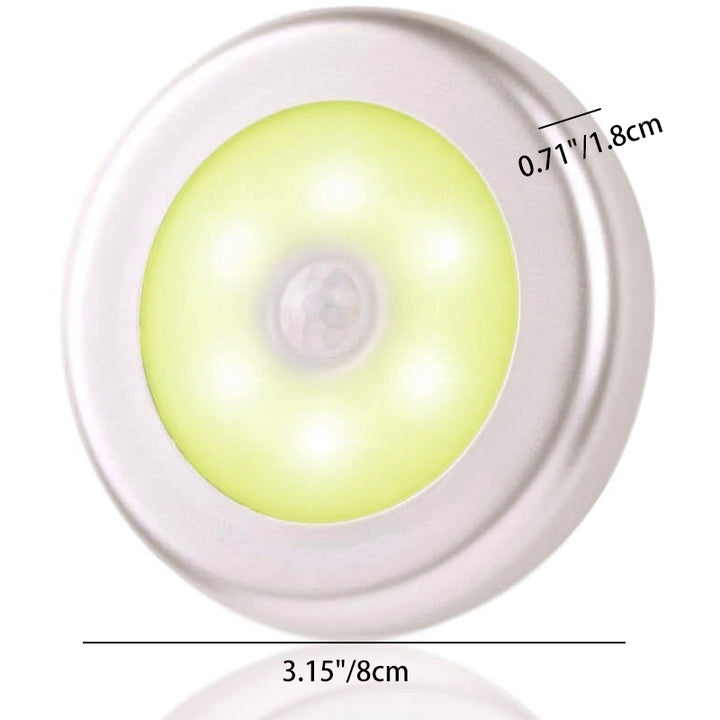 Modern Minimalist Plastic Round Smart Human Body Sensing LED Night Light Wall Sconce Lamp For Living Room & Bedroom