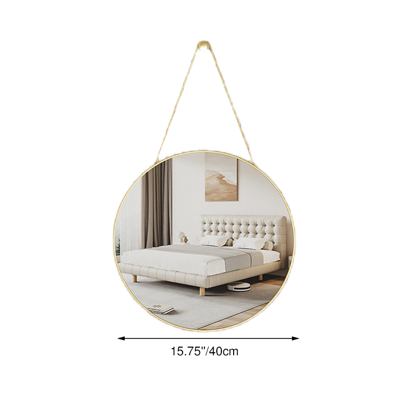 Modern Minimalist Round PVC MDF Glass Wall Mirror For Living Room